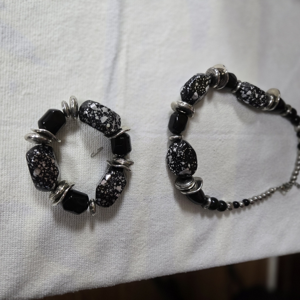 Black and Silver Women's Jewelry Set